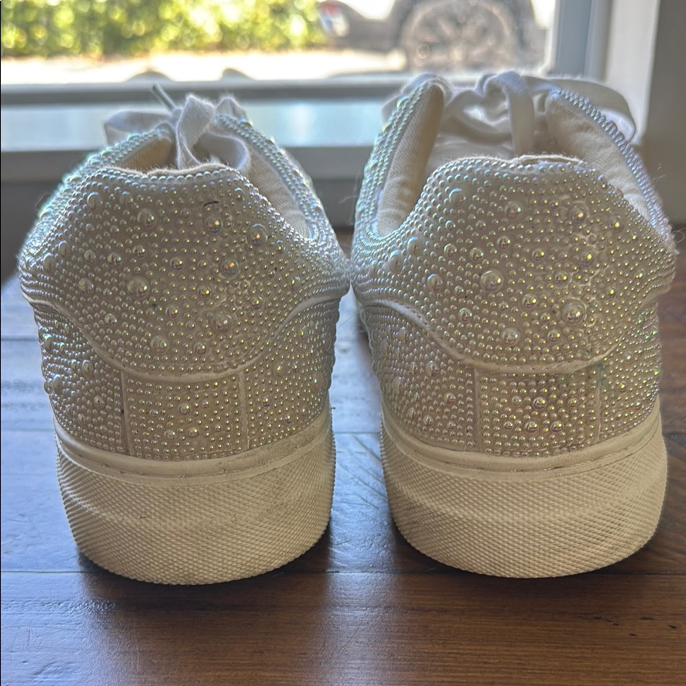 Betsey Johnson Sparkling White (Wedding) Sneakers - Picture 3 of 5